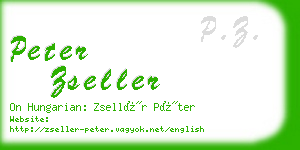 peter zseller business card